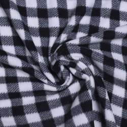 Флис клетка черно-белая (уценка) ш.100