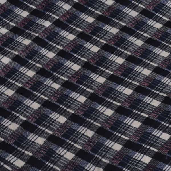 Трикотаж в косую клетку красно-синюю на молочном фоне (уценка) ш.170 оптом