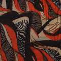 Микролайкра бежево-коричнево- оранжевый принт зебра, леопард (уценка, дефекты)) ш.160 оптом