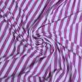 Трикотаж с вискозой в полоски 9мм белые и сиреневые (уценка) ш.177 оптом
