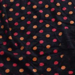 Велсофт двухсторонний круги цветные, черный (уценка), ш.180