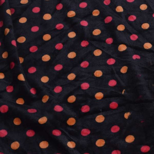 Велсофт двухсторонний круги цветные, черный (уценка), ш.180 оптом