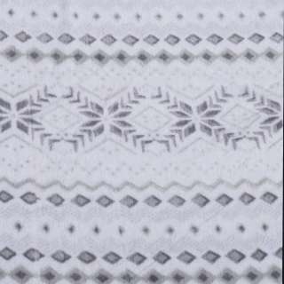 Мех искусственный молочный в серый орнамент (уценка, дефекты) ш.170 оптом