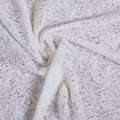Кружевное полотно стрейч бутоны цветов белое (уценка, дефекты) ш.155 оптом