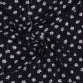 Поплин структурный черный с белыми котиками (уценка) ш.150 оптом