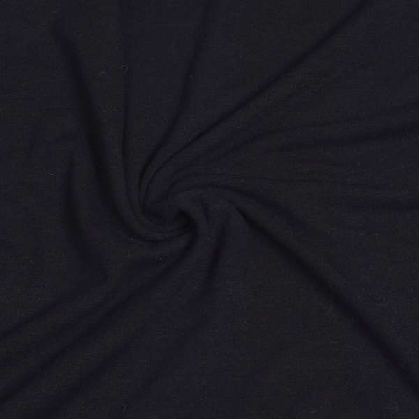 Трикотаж шерстяной черный (уценка) ш.170 оптом