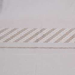 Ткань портьерная бежевая светлая с вышивкой мережка (уценка), ш.320