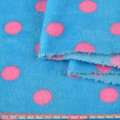 Велсофт двосторонній горох рожевий, блакитний, ш.160 оптом