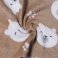 Велсофт двухсторонний мишки, лапки белые, бежевый, ш.185 оптом