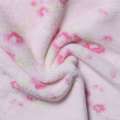 Велсофт двухсторонний розовый светлый, малиновые розы, ш.185 оптом