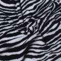 Велсофт двухсторонний в черно-белую полоску зебра, ш.190 оптом