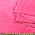 Велсофт двосторонній з тисненням бантики рожевий яскравий, ш.200 оптом