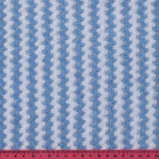 Велсофт двосторонній рельєфний біло-блакитний хвиля, ш.215 оптом