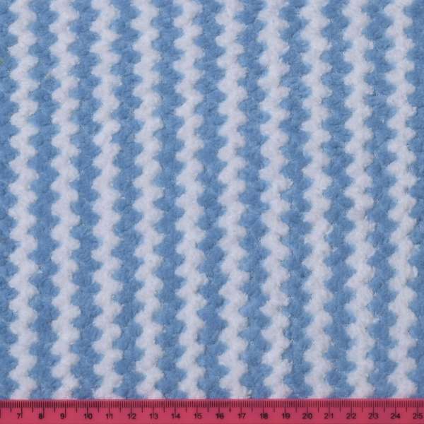 Велсофт двухсторонний рельефный бело-голубой волна, ш.215 оптом
