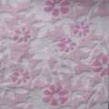 Велсофт двухсторонний рельефный розовый в розовые цветы, серый 1ст. купон, ш.200 оптом