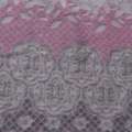Велсофт двосторонній рельефний рожевий в рожеві квіти, сірий 1ст. купон, ш.200 оптом