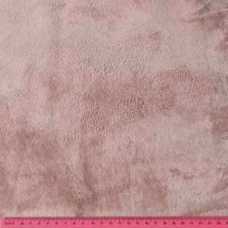 Велсофт двухсторонний дублированный мехом бежево-розовый, ш.192 оптом
