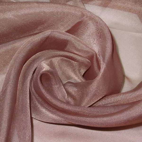 Вуаль тюль шифон коричнево-розовая, ш.280 оптом