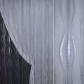 Органза жакардова тюль смуги кучеряве, сіра світла, ш.280 оптом
