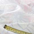 Органза деворе тюль квітковий візерунок, біло-рожева, ш.280 оптом