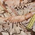 Органза деворе тюль вензель з квіткою фактурний, персикова, ш.280 оптом