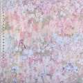 Льон гардинний поле квітів, рожево-зелено-бежевий, ш.270 оптом