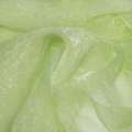 Органза тюль жатая салатная с белым отливом оптом
