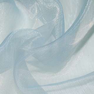 Органза тюль подвійна смуга блакитна, ш.280 оптом