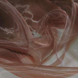 Элит органза тюль коричнево-розовая, ш.280 оптом