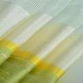 Органза тюль полосы шелковые салатовые, бежевые, желтые, ш.300 оптом