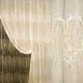 Органза тюль с флоком веточки полосками шампань, ш.275 оптом