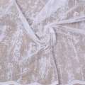 Тюль жаккард мрамор белый, волнистая кайма, ш.300 оптом
