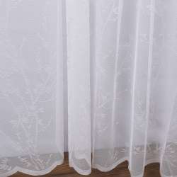Тюль жаккард цветы кремовый, ш.300
