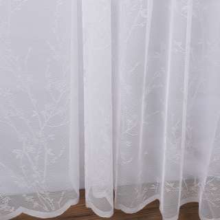 Тюль жаккард цветы кремовый, ш.300 оптом