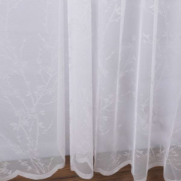 Тюль жаккард цветы кремовый, ш.300 оптом