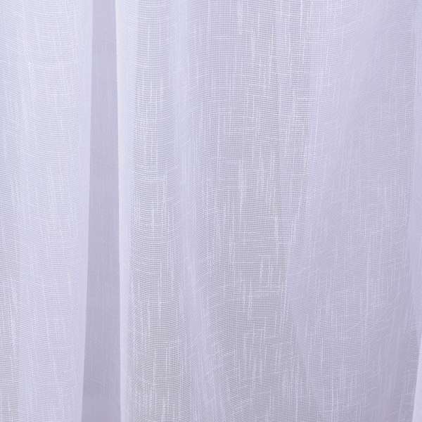 Тюль сетка лен Katya белый с утяжелителем ш.300 оптом