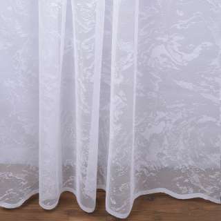 Тюль жаккард брызги белый, ш.300 оптом