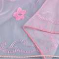 Органза тюль с вышивкой петлевидной цветы, розовая, ш.275 оптом