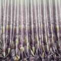 Атлас блекаут для штор купон з тюльпанами і смугами сріблясто-фіолетовий, ш.270 оптом