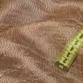 Органза жатая тюль с нитью шелковой густой, терракотово-сливочная, ш.285 оптом