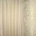 Жаккард для штор петлевидный цветы листья молочный, ш.280 оптом