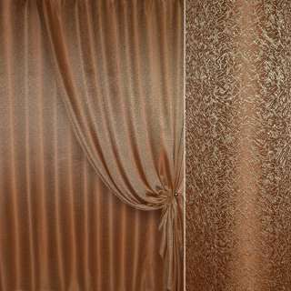 Жакард для штор пісок коричнево-рудий з золотистим відтінком, ш.280 оптом