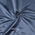 Атлас жакард 2-х-стор. для штор розетка з завитками блакитно-сірий, ш.280 оптом