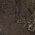 Жаккард двухсторонний завитки густые модерн коричневый темный, ш.280 оптом