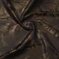 Атлас жакард 2-х-стор. для штор квітка великий коричневий темний, ш.280 оптом