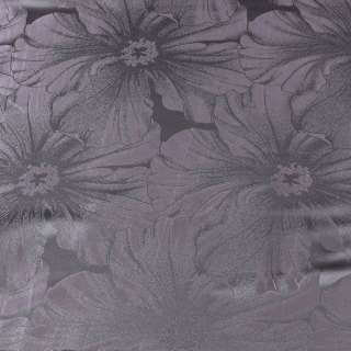 Атлас жакард 2-х-стор. для штор квітка великий бузково-сірий, ш.280 оптом