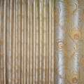 Атлас жакард з метаниткою для штор пір'я золотисто-зелений, ш.280 оптом