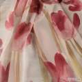 Софт блэкаут тюльпаны красные на сером светлом фоне, ш.270 оптом