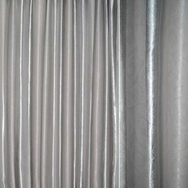 Софт атлас блекаут смуги тиснення кола сріблясто-сірий, ш.280 оптом