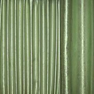 Атлас блекаут тиснення невеликий іспанський дворик зелений світлий, ш.275 оптом